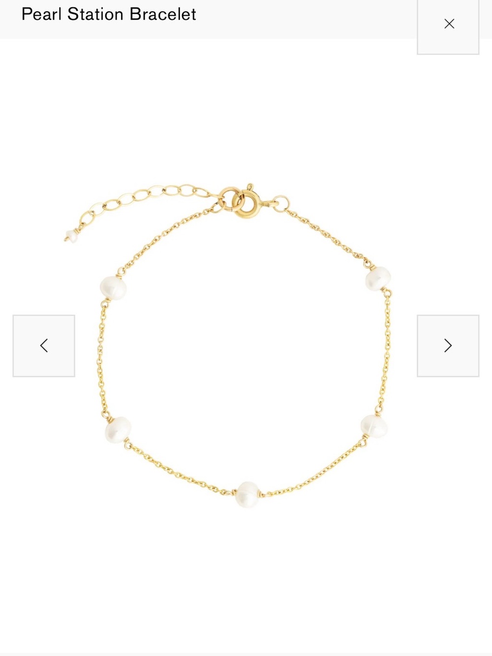 Blue ruby poppy rose Pearl Station Gold Bracelet